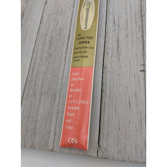 Vintage J&P Coats Neck Opening Metal Zipper 18" Primrose 72-A - Picture 3 of 4